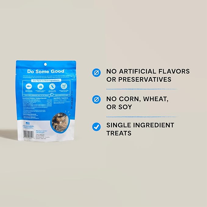 Open Farm, Dehydrated Dog Treats, High Protein & Low Carbohydrate Cod Skins, Crunchy Texture, Single Ingredient Wild-Caught Cod Skins Recipe, 7oz Bag Bulk-Size