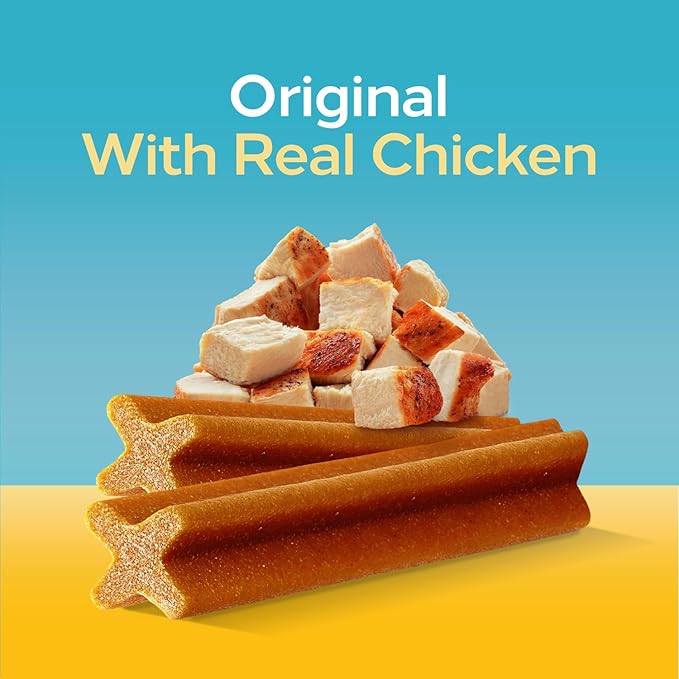 Pedigree Dentastix Large Dog Treats, Original Flavor with Real Chicken, 1.66 lb. Bag (32 Treats Total)