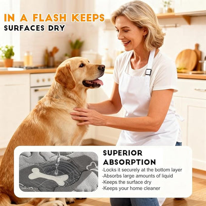 Puppy Pads with Pheromones, Washable Puppy Pee Pads for Dogs Reusable Puppy Pads for Dogs and Cats(with Pet Hair Removal Gloves)