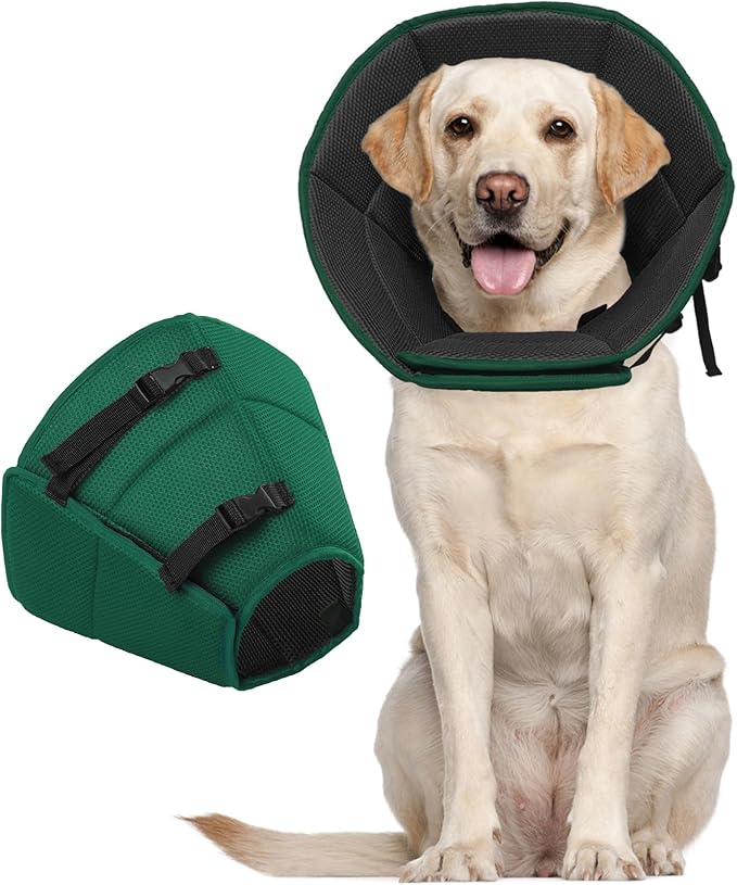 Dog Cone Collar After Surgery for Large Dogs, Adjustable Soft Cone for Dogs to Stop Licking, Professional Elizabethan Collar for Pet, Recovery Cones for Wound Healing & Hot Spots