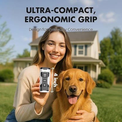 Dog Bark Deterrent Device, 3X Ultrasonic Anti Barking, 6 Training Modes 23 FT Range Barks No More Indoors Outdoors Behavior Correct Safe & Humane Rechargeable Compact Bark Control for Dogs