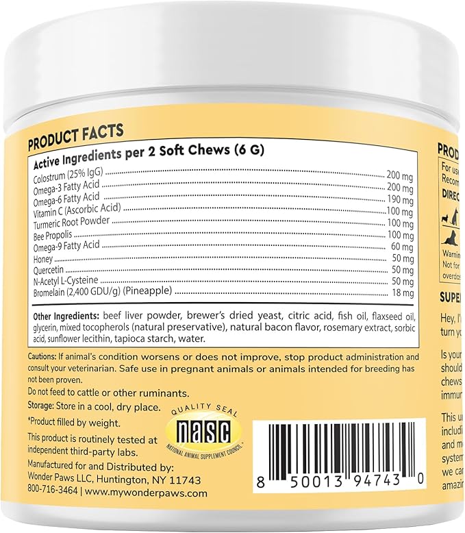 Premium Dog Allergy & Itch Relief Chews – Dog Allergy Relief Chews for Itch Relief, Skin & Coat, Anti-Itch, Scratching, Immune Support & Seasonal Allergies – Itchy Skin Relief Supplement - 90 Chews