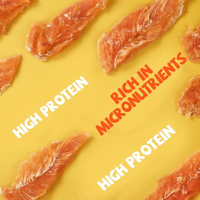 Pawmate Dog Treats Chicken Jerky Tenders, Healthy Human Grade Chicken w/Taurine Rawhide-Free Grain-Free, High Protein Training Reward Treats Snacks for Small Medium Large Breed, 12 Counts, 10.6 oz