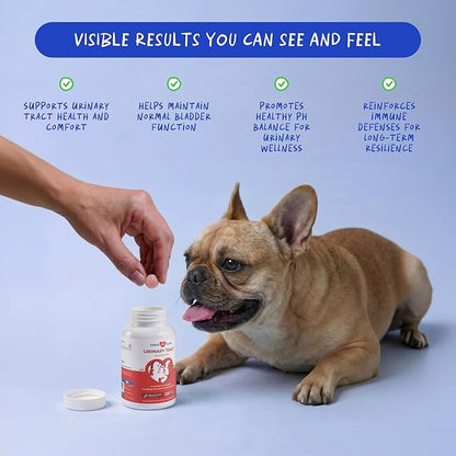 Cranberry Supplement for Dogs – Supports Urinary Tract & Bladder Wellness – Natural Chewable Tablets