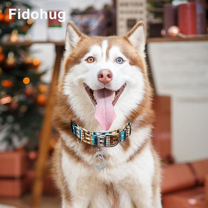 Reflective Martingale Collar with Buckle Shark Starfish Ethnic Stripe Adjustable Designer Dog Collars (Underwater World, Medium)