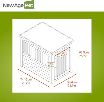 New Age Pet ECOFLEX InnPlace Dog Crate & End Table, Indoor Furniture Style Pet Kennel for Small, Medium, Large & XL Dogs, Durable Composite, Espresso Black, Medium