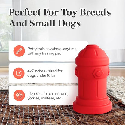 Small Dog Fire Hydrant 4x7 Silicone Soft Potty Training Aid for Small Breeds Under 10lbs Toy Breeds Indoor Outdoor Training Red