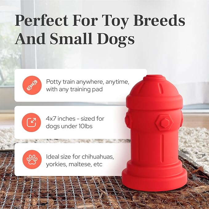 Small Dog Fire Hydrant 4x7 Silicone Soft Potty Training Aid for Small Breeds Under 10lbs Toy Breeds Indoor Outdoor Training Grey
