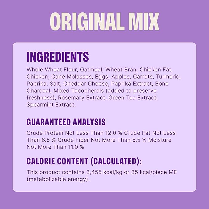 Wellness Old Mother Hubbard Classic Original Mix Dog Biscuits, Natural Training Treats, 4 Flavors, Small Size, 3.8 lb Bag