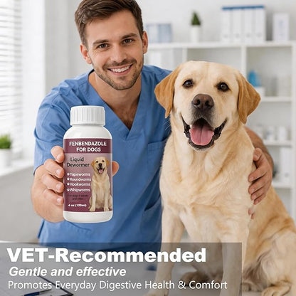 Dewormer for Dogs Broad Spectrum Fenbendazole Dog Dewormer for Tapeworms, Roundworms, Hookworms and Whipworms