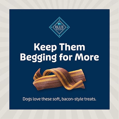 Blue Buffalo Sizzlers Natural Soft Dog Treats, Bacon-Style Soft-Moist Dog Treats with Real USA Pork, Original Flavor, 6-oz Bag