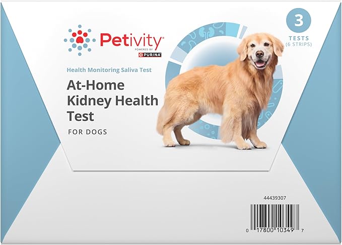Petivity At-Home Kidney Health Test Kit for Dogs — Quick Saliva Urea Test (2-Minute Home Check), Powered by Purina — Help Detect Early Kidney Changes - (Pack of 3)
