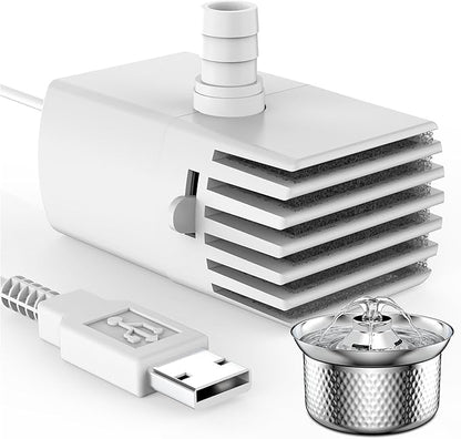 Replacement Pump for Cat Water Fountain | 108oz/3.2L Cat Fountain Stainless Steel Cat Water Fountain for Cats Inside, Pet Water Fountain Dog Water Dispenser -Pump