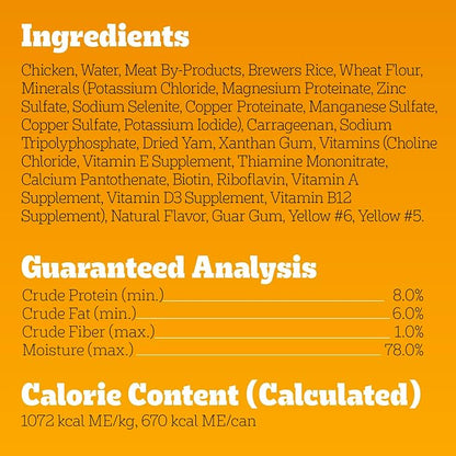 Pedigree Chopped Ground Dinner Adult Soft Wet Dog Food with Chicken, Canned Dog Food, 22 oz. Cans, 12 Count