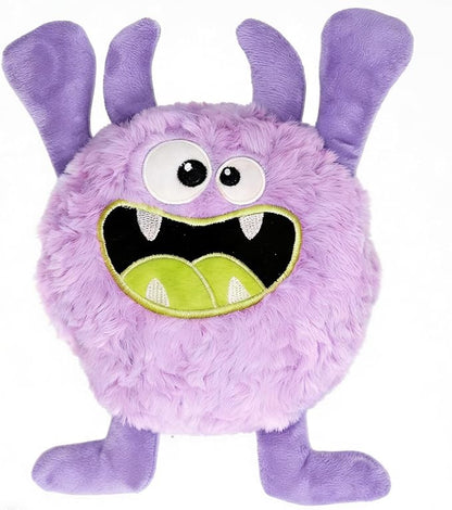 Plush Squeaky Dog Toy, Crinkle Stuffed Dog Toy Keep Them Busy Tug of War Birthday Dog Chew Toy for Small Medium Large Dogs (Purple)