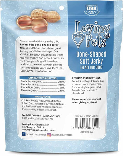 Loving Pets Soft Jerky Dog Treats – Real USA-Sourced Meat Dog Snacks for Training, Puppies & Everyday Reward – Soft, Chewy Dog Treats for Small, Medium & Large Dogs – Wheat & Corn Free