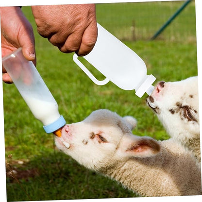 Mikikit 2L Calf Milk Bottle Silicone Nursing Bottle for Calves and Kittens for Livestock and Small Animals 4-Pint Capacity