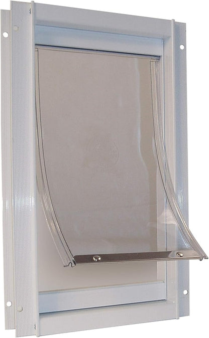 IDEAL PET PRODUCTS SINCE 1979 Ideal Pet Products Deluxe Aluminium Pet Door with Telescoping Frame, Medium, 7" x 11.25",White