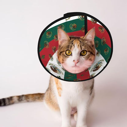Protective Adjustable Dog Cones Mexican Flag, Soft Dogs Recovery Collars for Large Medium Small Dogs Cats, Prevent Licking After Surgery