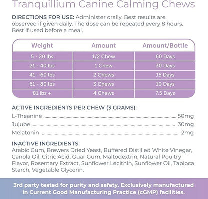Tranquillium Canine Calming Chews from