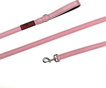 BULLHUG 6 FT Bulldog Leash with Padded Handle. Perfect for Bulldogs, French Bulldogs, Pugs & All Breeds. Leashes for Walking, Training Lead for Bulldogs (Reflective Stitching, Blue)