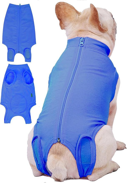 Dog Surgery Recovery Suit - After Spay, Abdominal Wounds Post Surgical Recovery, Anti Licking Breathable Dog Onesies for Small, Medium & Large Pet, Alternative Bandages Cone E-Collar