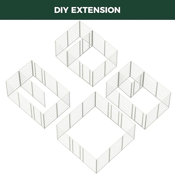 FXW Homeplus Unleashed Indoor Dog Playpen - Stress-Free and Safe Play, Heavy Duty 45 Inch 12 Panels with Connectors (Pack of 2) for Puppy and Small Dogs, White│Patented