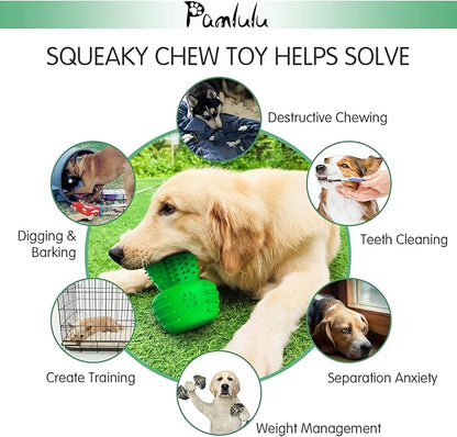 Pamlulu Dog Chew Toys Dog Toothbrush Stick Teeth Cleaning Brush Dental for Medium Large Dog, Puppy Christmas,Easter Birthday Gifts,Outdoor Squeaky Toys for Aggressive Chewers Tough Toys Interactive