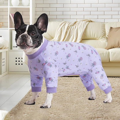 Dog Surgery Recovery Suit, Dog Onesie for Surgery Female Male Dogs, Dogs Pajamas Long Sleeve, Small Dogs Onesie, Abdominal Wound Bandages Surgical Suit, Cat Recovery Suit for Shedding Skin Disease