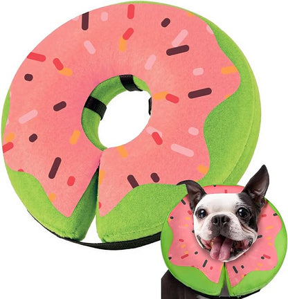 Gimars Inflatable Dog Cone Alternative Dog Donut Collar After Surgery, Soft Dog Neck Pillow Recovery Cone Collar, E Collar and Elizabethan Collar Alternative for Small and Medium Dogs