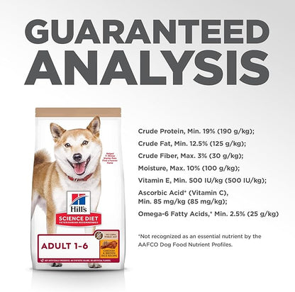 Hill's Science Diet Adult 1-6 No Corn, Wheat or Soy Dry Dog Food, Chicken, 30 lb. Bag