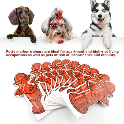 DOEROD 10Pcs Dog Pee Pad Trainer, Fire Hydrant Shaped Pet Diaper Pad for Dog Puppy Training Supplies, 7.4 x 3.9in