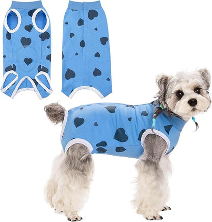 Coppthinktu Recovery Suit for Dogs After Surgery, Dog Onesie Surgery Recovery Suit for Female Spay, Soft Surgical Pajamas Bodysuits for Puppy to Prevent Licking Dog Cone Alternative