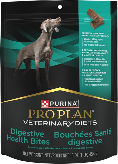 Pro Plan Veterinary Diets Purina Digestive Health Bites Dog Treat Chews - 16 oz. Pouch