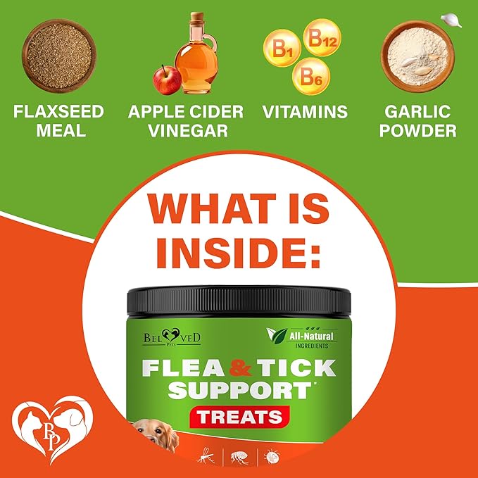 Flea and Tick Prevention Chewable Pills for Dogs - Revolution Oral Flea Treatment for Pets - Pest Control & Natural Defense - Chewables Small Tablets Made in USA (Chicken)