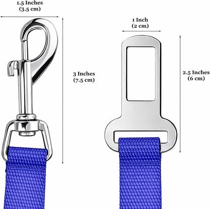SunGrow Dog Seat Belt for Car, Adjustable Nylon Pet Seatbelt, Supports All Cars, Dog Car Leash Seat Belt, Seatbelt for Dogs, Cats & Ferrets Travel Harness
