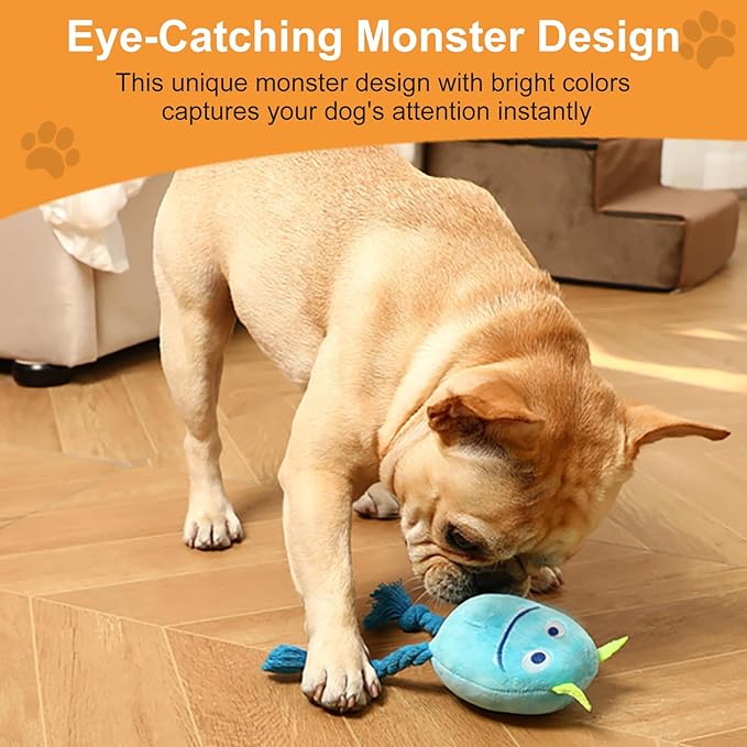 lilfrd Dog Toys for Small Dogs - 2 Pack Squeaky Rope Plush Dog Toys for Small and Medium Breed, Puppy Toys to Keep Them Busy