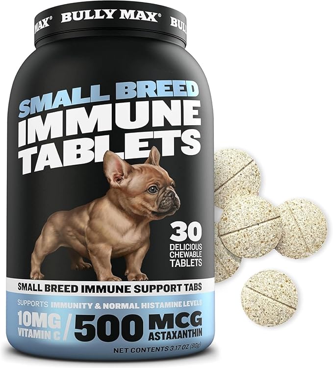 Bully Max 25/11 High Protein 45% Less Fat Dog Food & Small Breed Tablets Bundle - Lamb-Based Dry Dog Food + Immune & Digestive Support Vitamins Supplement for Small Breeds - Complete Daily Nutrition