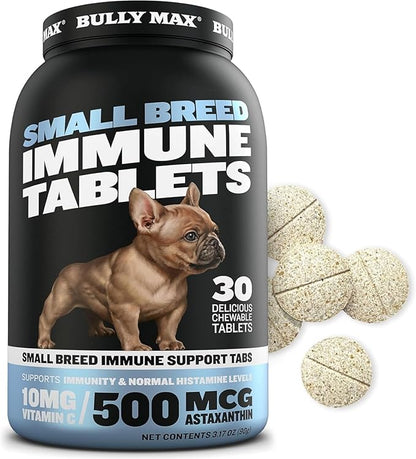Bully Max 25/11 High Protein 45% Less Fat Dog Food & Small Breed Tablets Bundle - Lamb-Based Dry Dog Food + Immune & Digestive Support Vitamins Supplement for Small Breeds - Complete Daily Nutrition