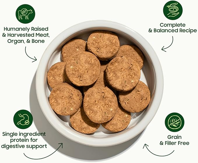 smallbatch Pets Freeze Dried Raw Dog Food, Turkey Recipe, 14 oz, Organic High Protein Dog Food, Grain Free, Made in the USA, Humanely Raised Meat, Single Protein, for Picky Eaters, Hydrate & Serve