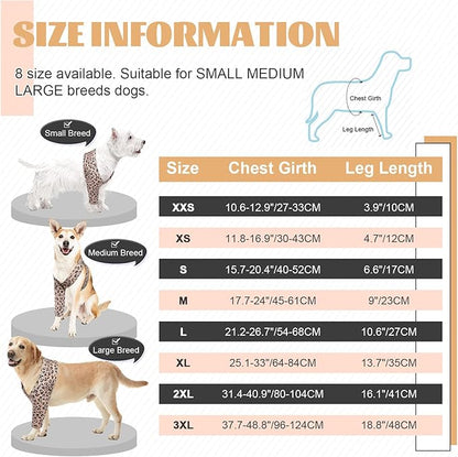 ROZKITCH Leg Sleeve for Dogs to Prevent Licking Front Right Left Leg, Pet Prevent Licking Wound Elbow Knee Protector, Dog Recovery Suit for Sprain ACL CCL Arthritis Joint Care Brown L