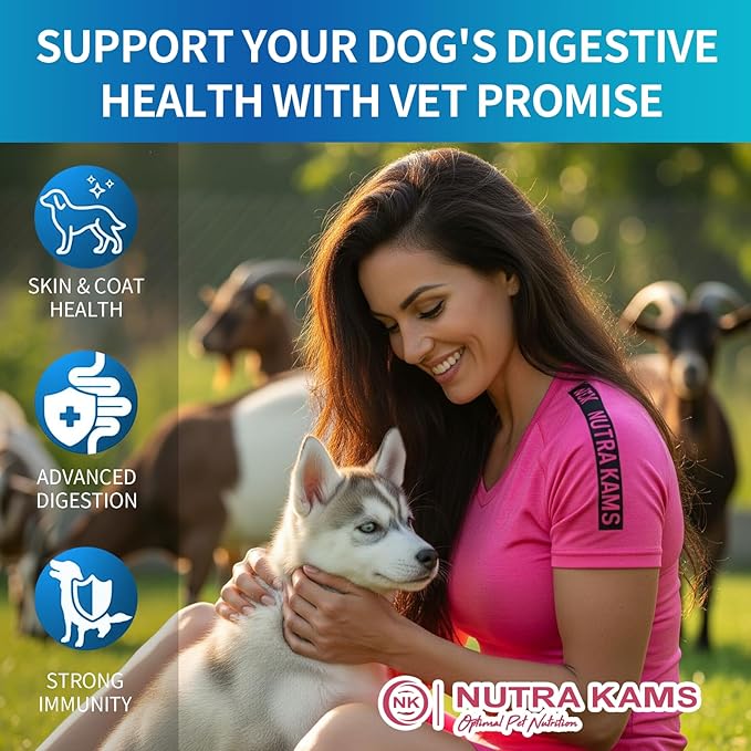 Nutra Kams Goat Milk Powder with Taurine for Puppies and Dogs Digestive Health, Strong Bones and Healthy Teeth.14. oz, 100% Natural.
