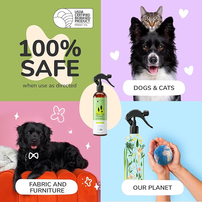 Flea & Tick Spray and Shampoo Kit for Dogs & Cats