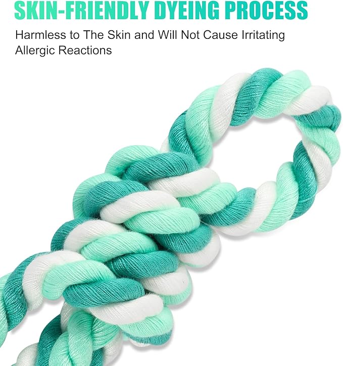 Dog Leash 5 FT Handmade Braided Cotton Rope Leashes for Small Medium and Large Dogs, New Golden Heavy Duty Metal Clasp, Moss Green