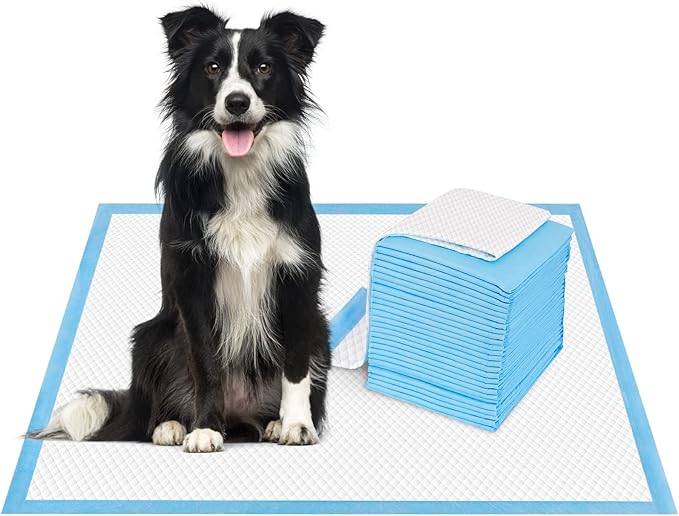 Bolux Dog and Puppy Training Pads， Disposable Dog Pee Pads (40, 23.5"*23.5"(60*60cm))