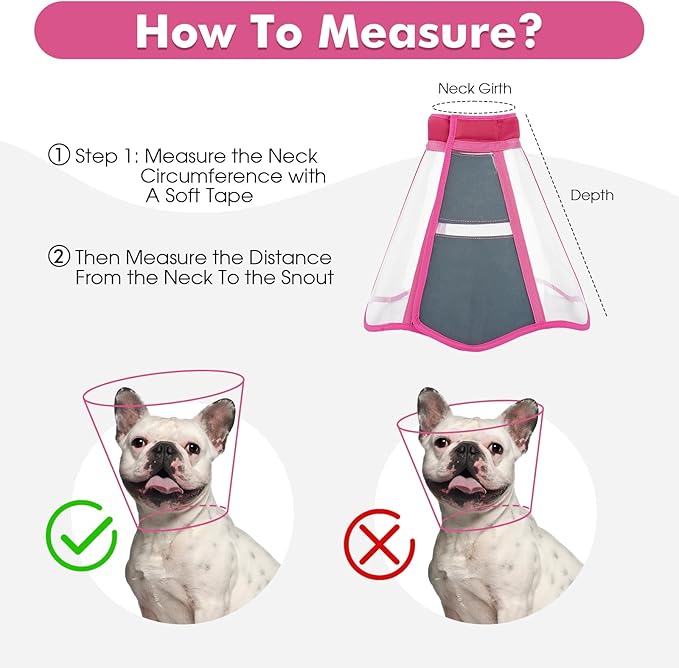 Allroaring Dog Cone, Adjustable Cones for Small Dogs, Soft Dog Cone Collar to Stop Licking, Comfy Pet Recovery Collars & Cones Alternative for After Surgery Wound Healing, Rosered S