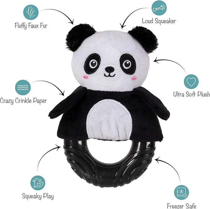 Fringe Studio Rubber Dog Toy, STU-Panda-OUS!, Pet Shop Collection (519081)