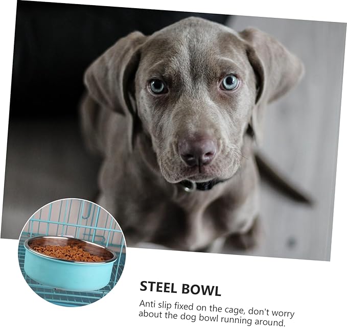 VANZACK Stainless Steel Dog Bowl Double Layer Easy to Pet Feeder Pet Supplies
