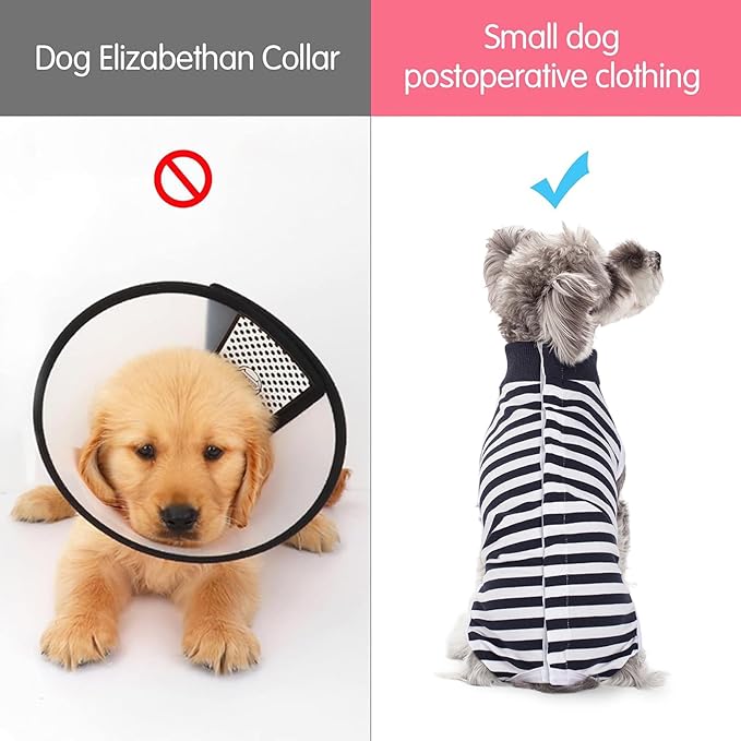 Coppthinktu Dog Surgery Recovery Suit for Dogs Cat Dog Onesie, Dog Recovery Suit Female for Small Medium, Pet Surgical Neuter Post-Surgery Suit E-Collar Alternative Anti Licking Abdominal Wounds
