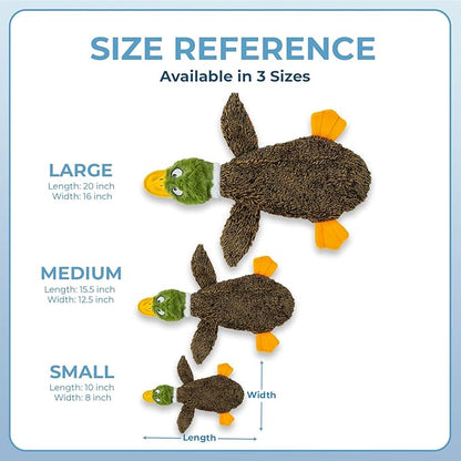 Best Pet Supplies Squeaky Dog Toys with Soft Durable Fabric for Small, Medium and Large Pets Interactive Toy for Indoor Play, Supports Active Biting and Play - Duck & Alligator, Small
